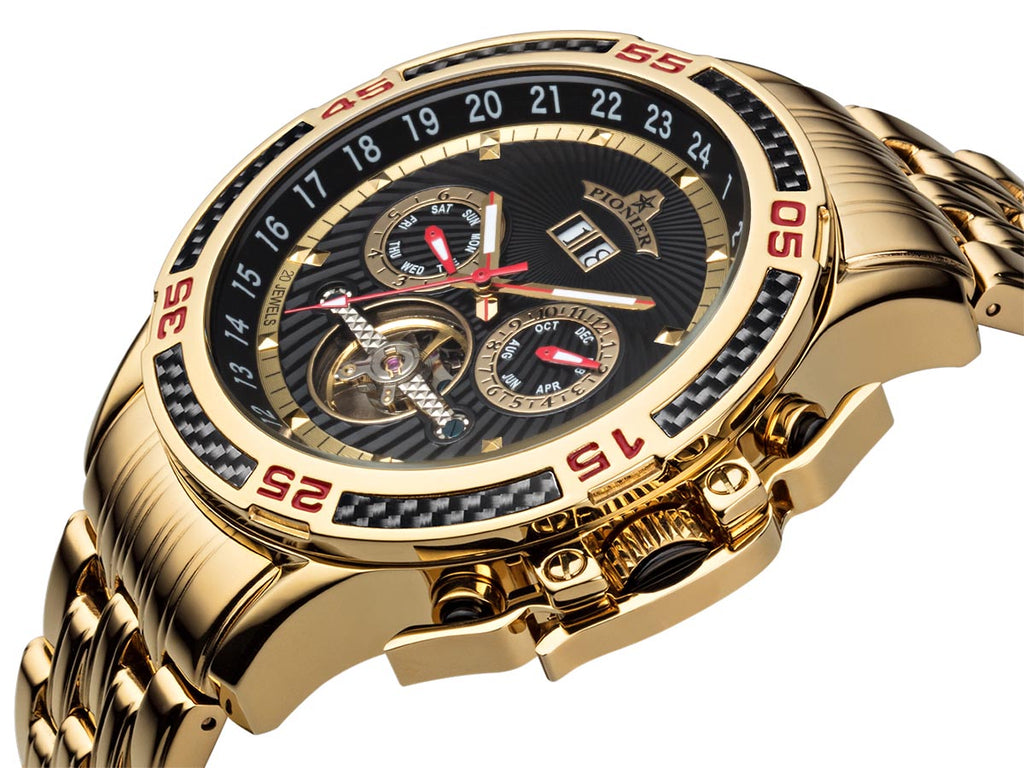 Amsterdam Automatic Calendar Watch by Pionier GM-515-9 |Gold|
