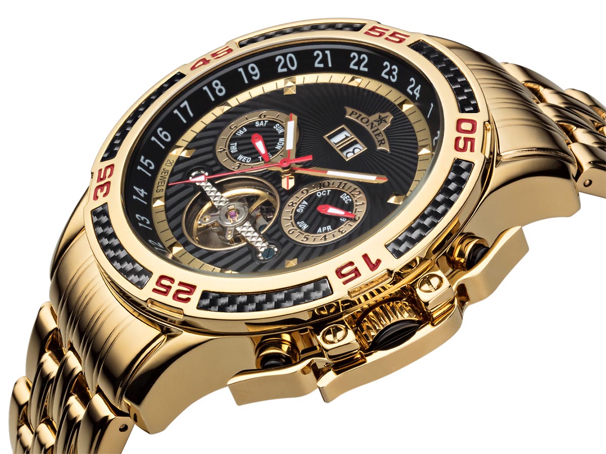 Amsterdam Automatic Calendar Watch by Pionier GM-515-9 |Gold|
