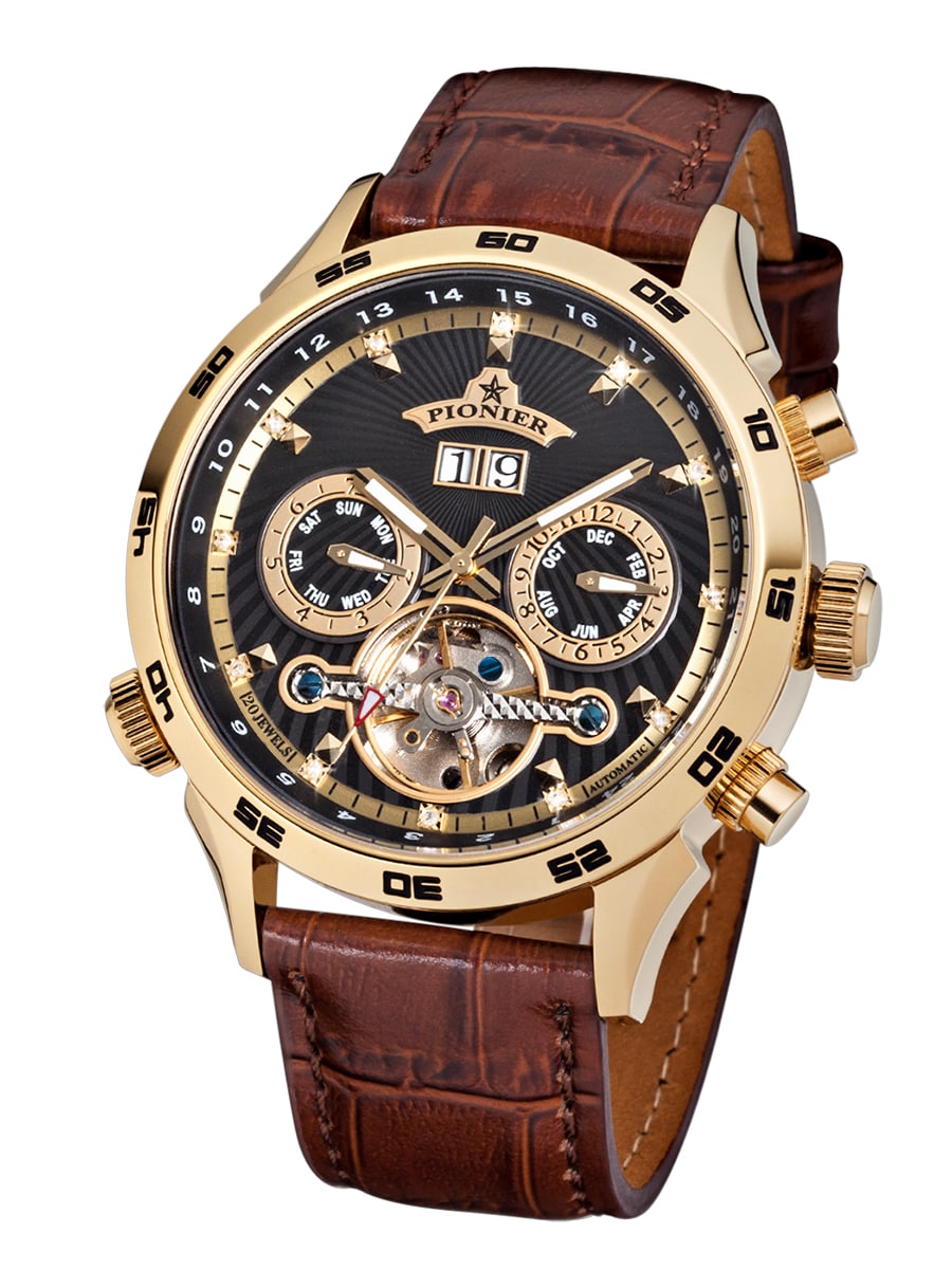 Automatic Florida Diamonds by Pionier Germany GM-505-3 | GOLD |