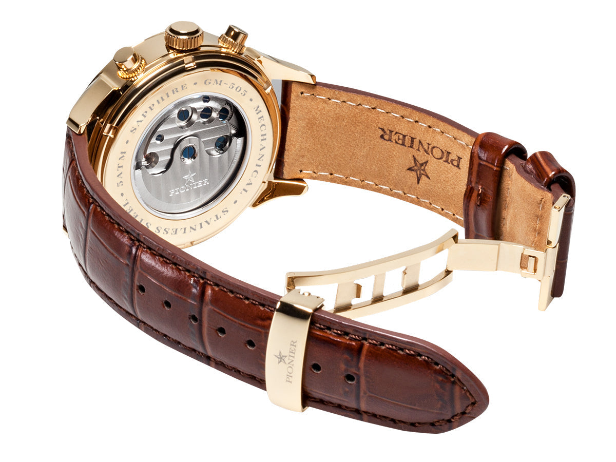 Automatic Florida Diamonds by Pionier Germany GM-505-3 | GOLD |