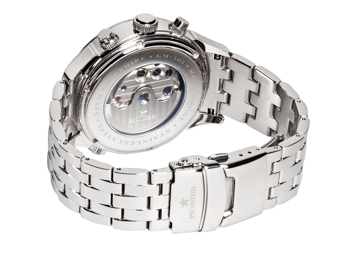 Automatic calendar Florida Diamonds by Pionier Germany GM-505-5 | Silver |