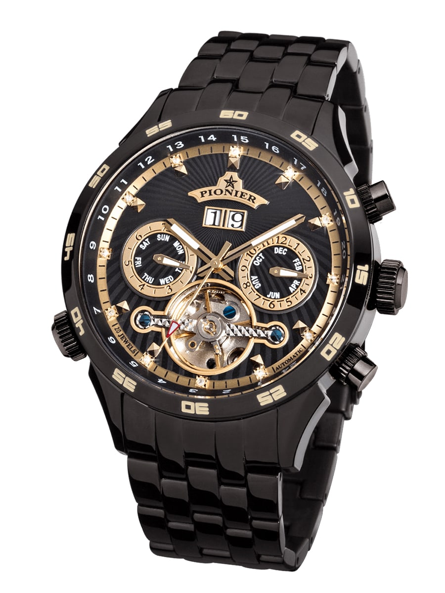 Automatic calendar Florida Diamonds by Pionier Germany GM-505-6 | Black |