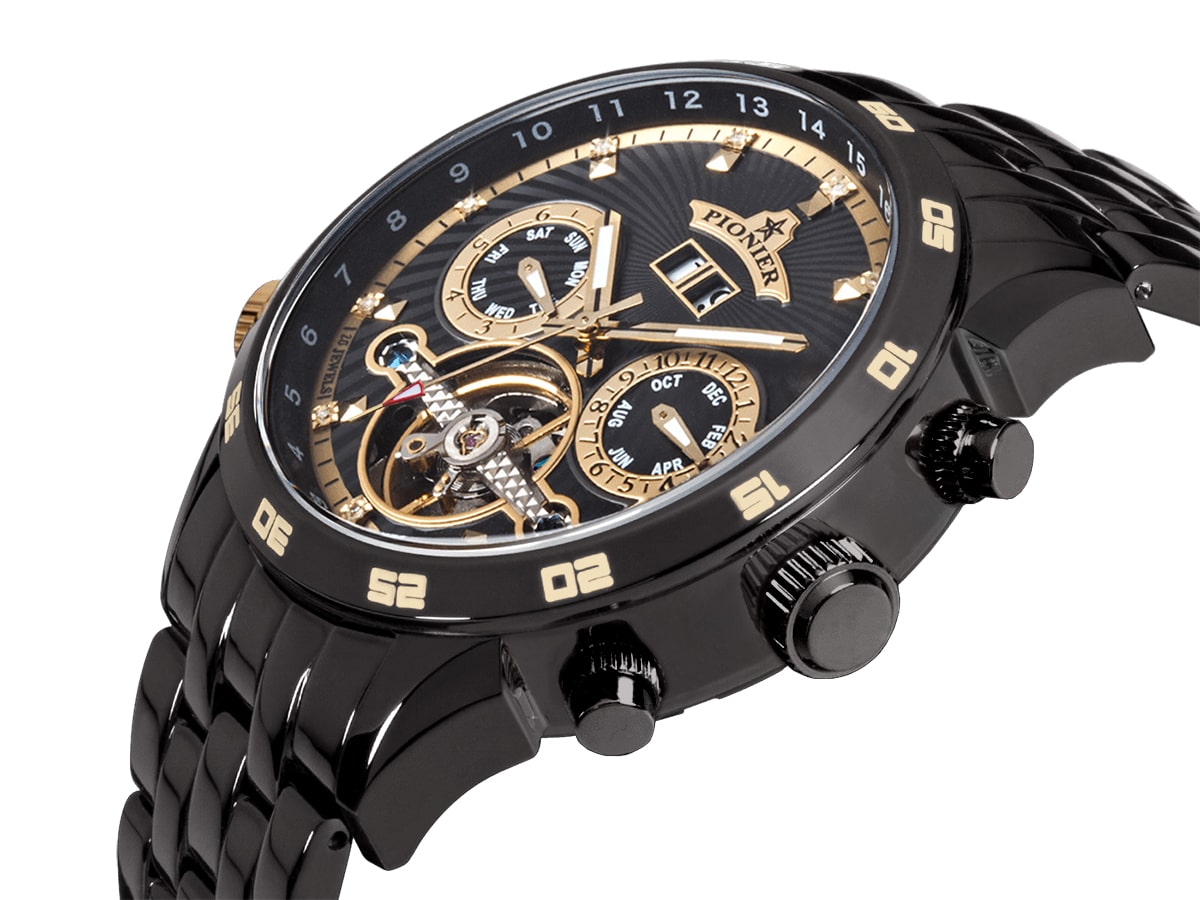 Automatic calendar Florida Diamonds by Pionier Germany GM-505-6 | Black |