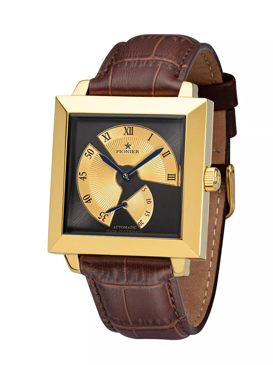 Louvre watch by Pionier, Germany GM-517-3 | Gold |