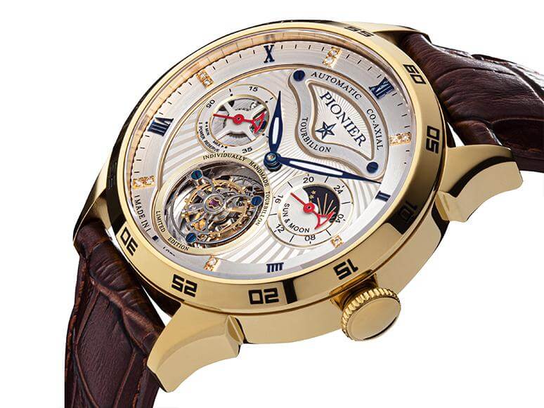 Geneva Automatic Tourbillon Pionier - GM-902-4A | Gold | Handmade German Watch
