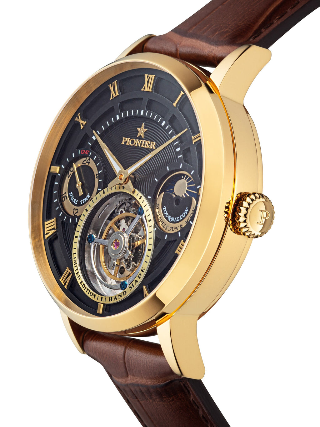 Handmade Lausanne Tourbillon by Pionier Germany - GM-905-4 |Gold|