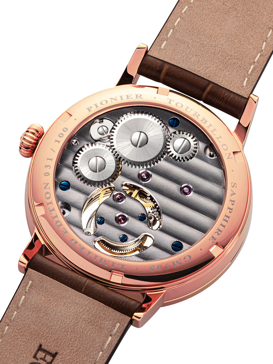 Handmade Lausanne Tourbillon by Pionier Germany - GM-905-5 |Rose|