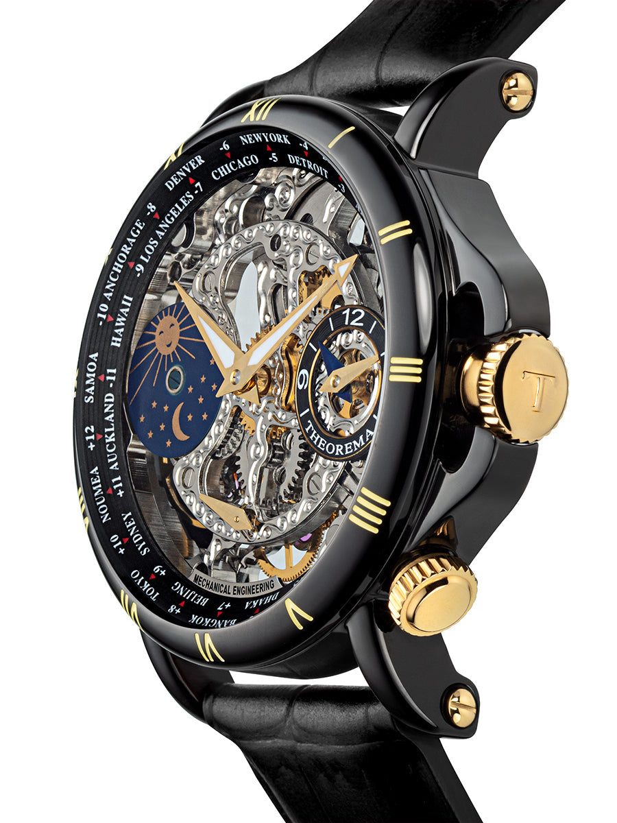 Dual-Time Sao Paulo GM-103-3  | Black | Theorema, Germany