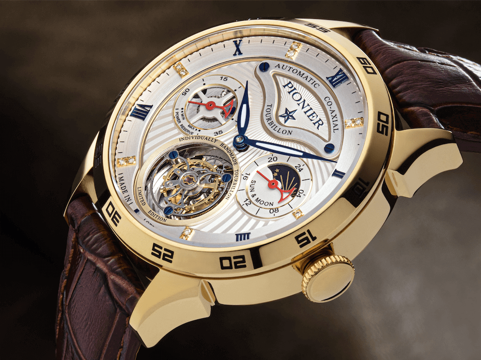 Geneva Automatic Tourbillon Pionier - GM-902-4A | Gold | Handmade German Watch