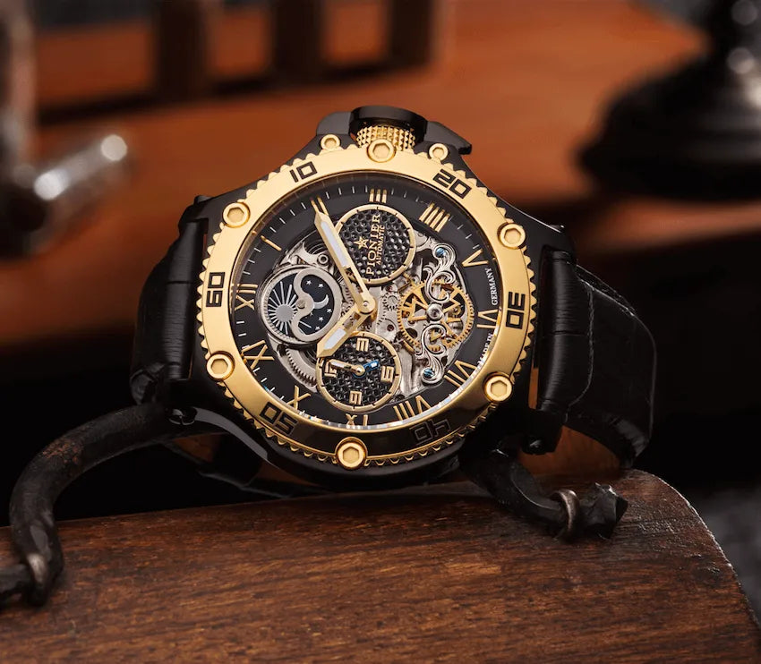 Dual-Time Hawaii Pionier GM-514-4 | Black | Made in Germany