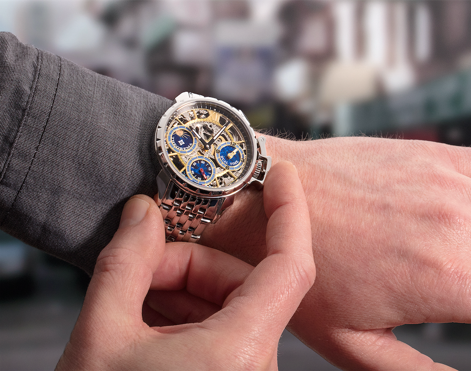Dual-time Oman by Theorema Germany GM-108-8 | Silver |
