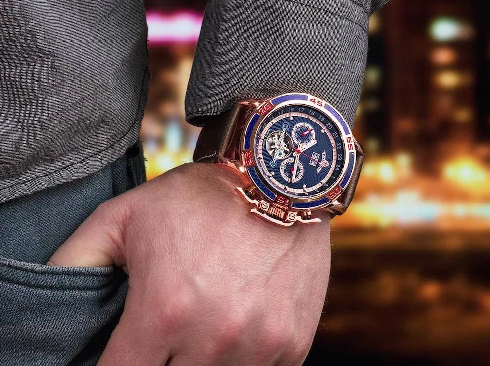 Amsterdam Automatic Calendar Watch by Pionier GM-515-5 |Rose|