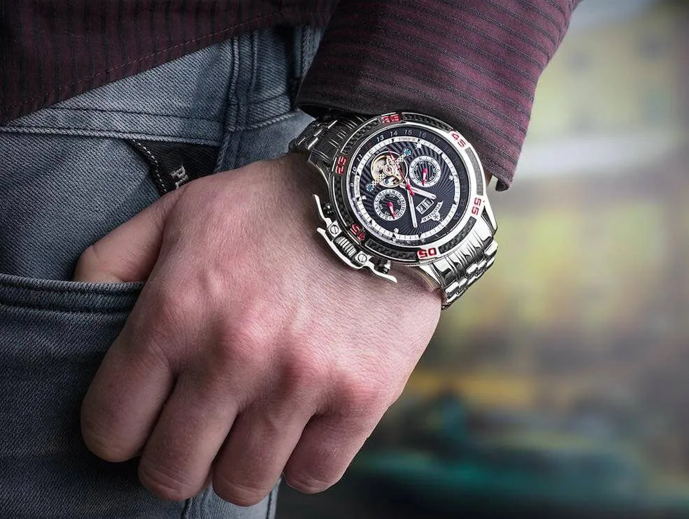 Amsterdam Automatic Calendar Watch by Pionier GM-515-7 |Silver|
