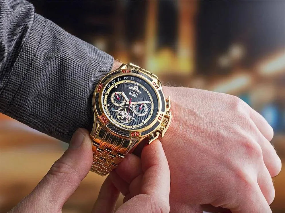 Amsterdam Automatic Calendar Watch by Pionier GM-515-9 |Gold|
