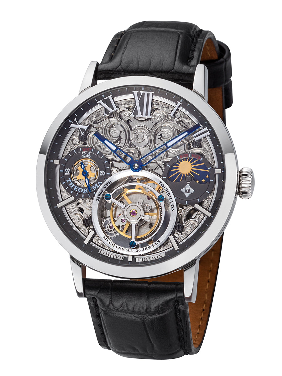 Limited Edition. Zürich Tourbillon by Theorema Germany - GM-901-1 |Silver| Handmade
