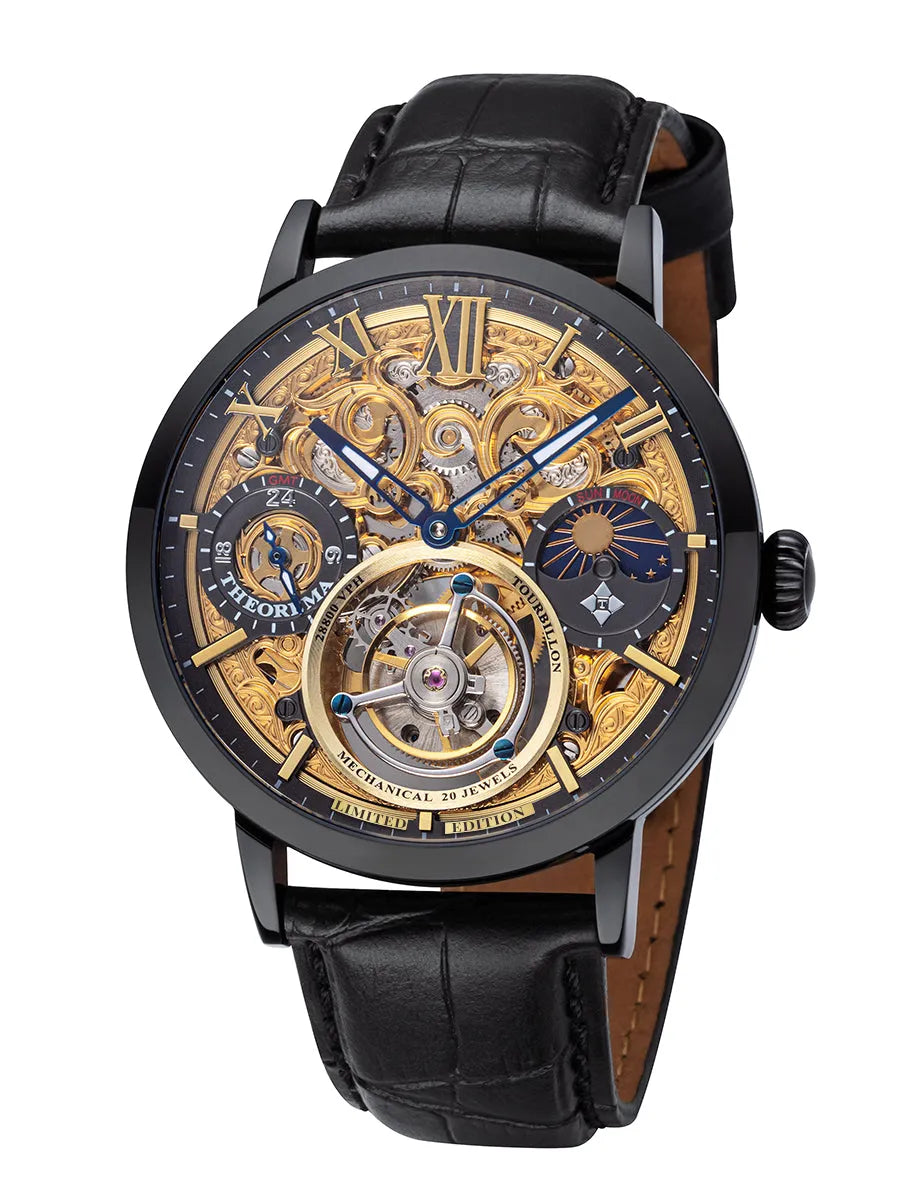 Limited Edition. Zürich Tourbillon by Theorema Germany - GM-901-5 |Black| Handmade