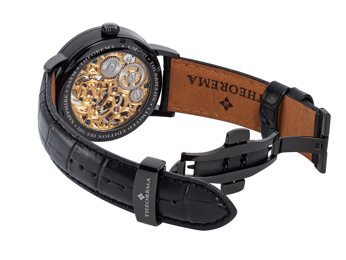 Limited Edition. Zürich Tourbillon by Theorema Germany - GM-901-5 |Black| Handmade