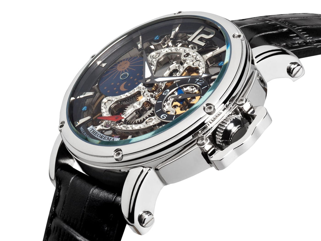 Dual-time Copacabana GM-104-1 |Silver| by Theorema, Germany