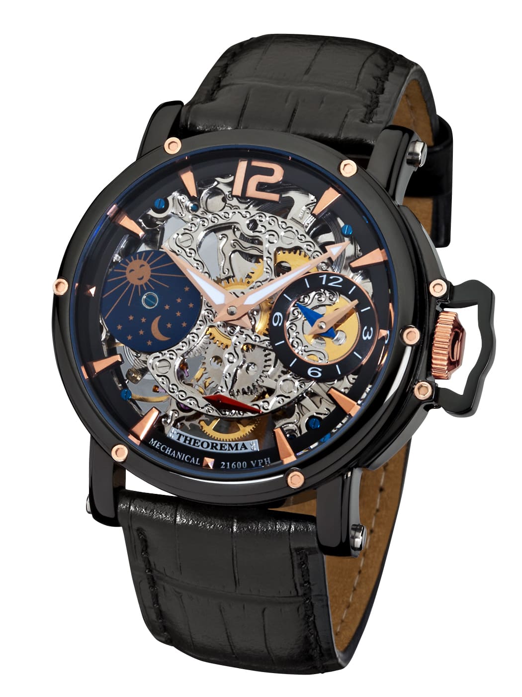 Dual-time Copacabana GM-104-3 |Black| by Theorema, Germany