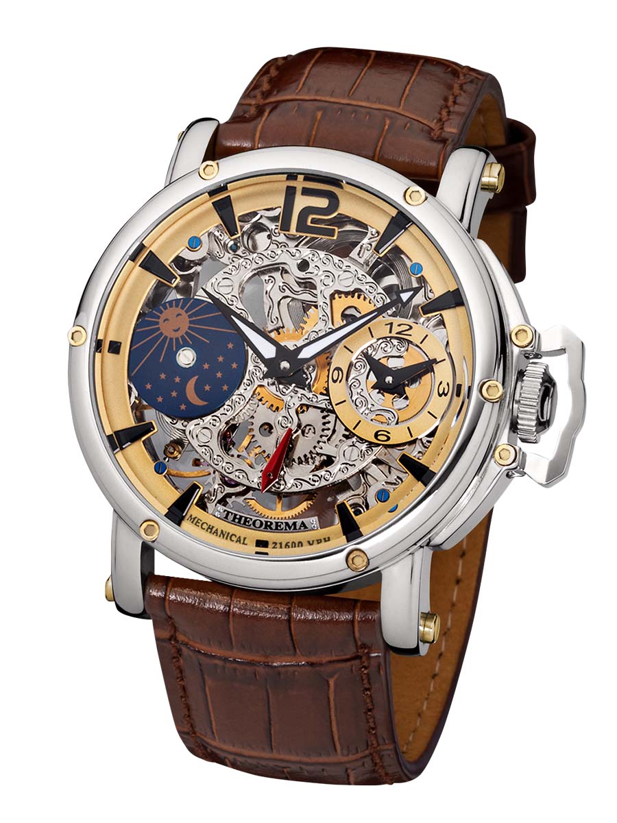 Dual-time Copacabana GM-104-4 |Silver| by Theorema, Germany