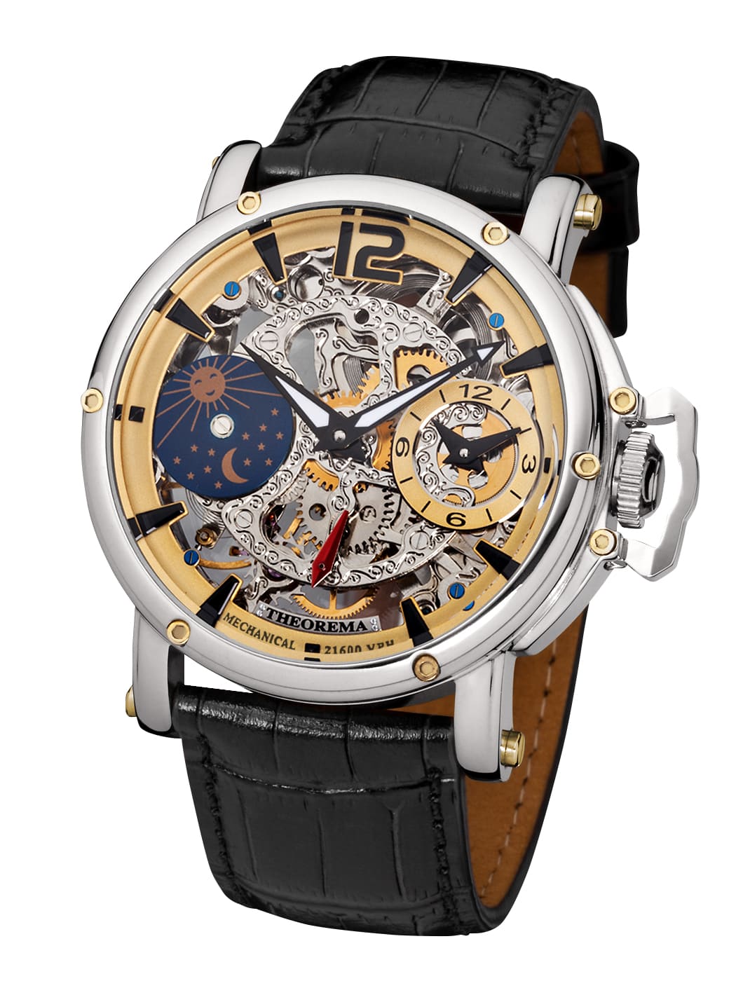 Dual-time Copacabana GM-104-4A |Silver| by Theorema, Germany