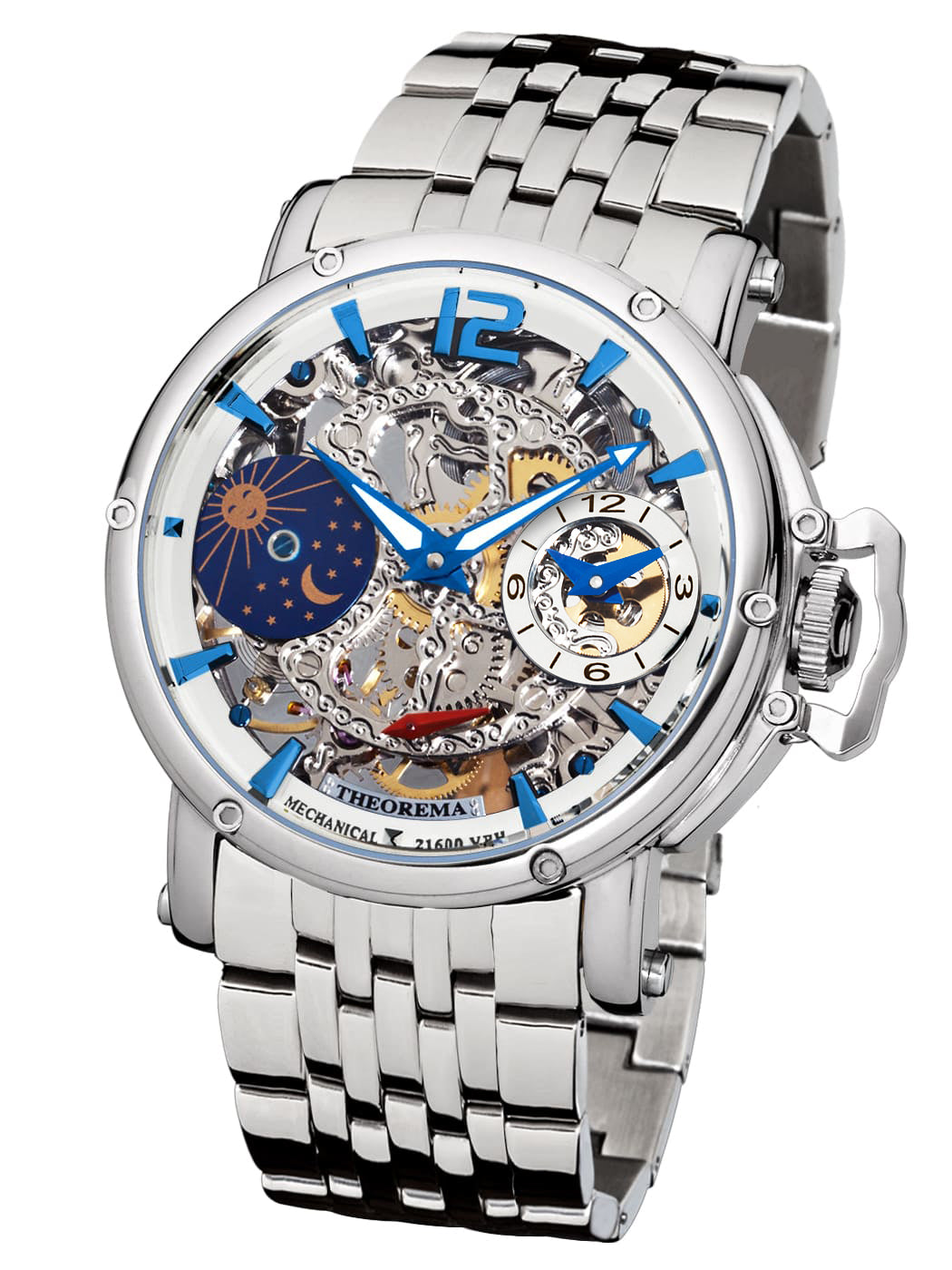 Dual-time Copacabana GM-104-6 |Silver| by Theorema, Germany