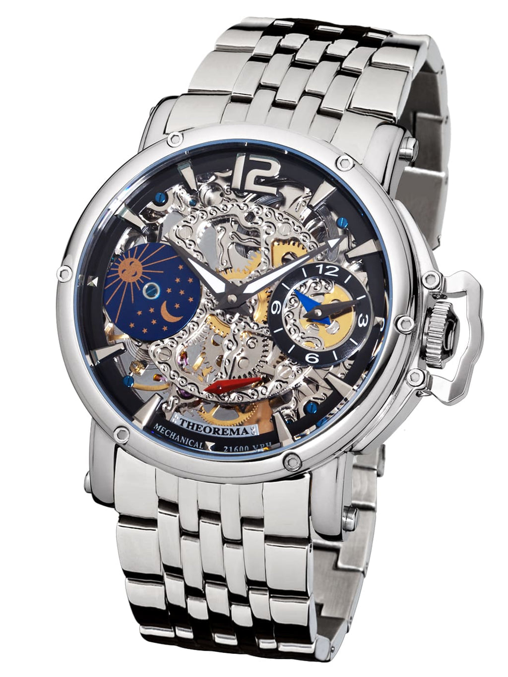 Dual-time Copacabana GM-104-7 |Silver| by Theorema, Germany