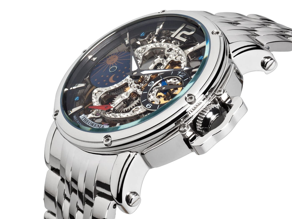 Dual-time Copacabana GM-104-7 |Silver| by Theorema, Germany