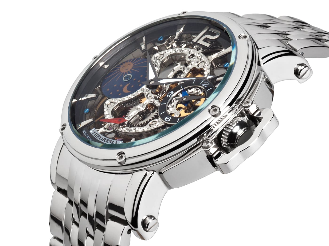 Dual-time Copacabana GM-104-7 |Silver| by Theorema, Germany