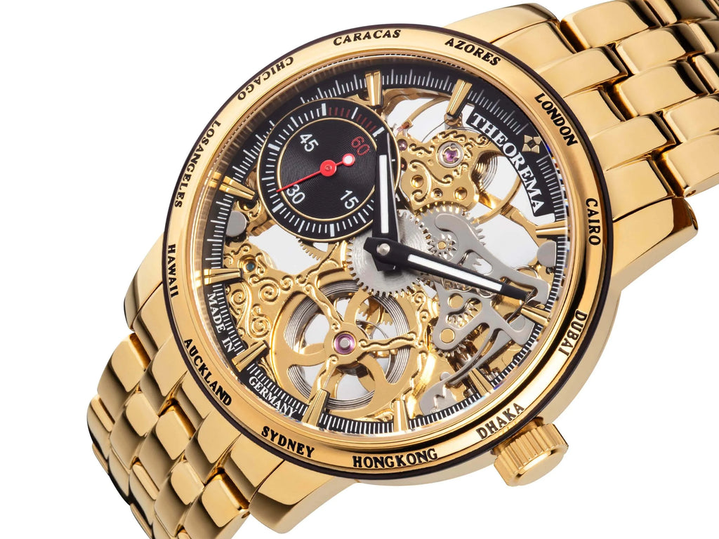 See-through Skeleton Toronto by Theorema, Germany - GM-106-10 |Gold|