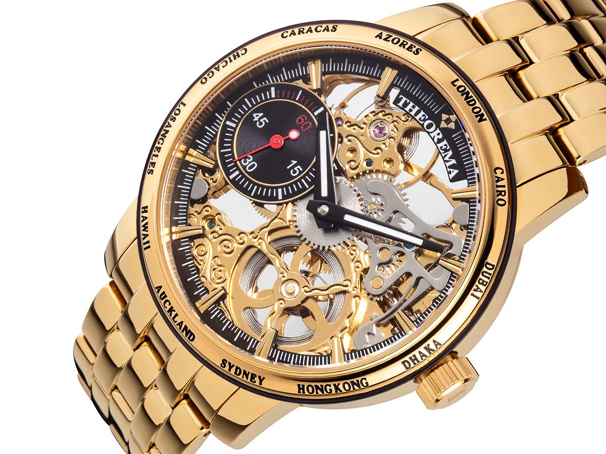 See-through Skeleton Toronto by Theorema, Germany - GM-106-10 |Gold|