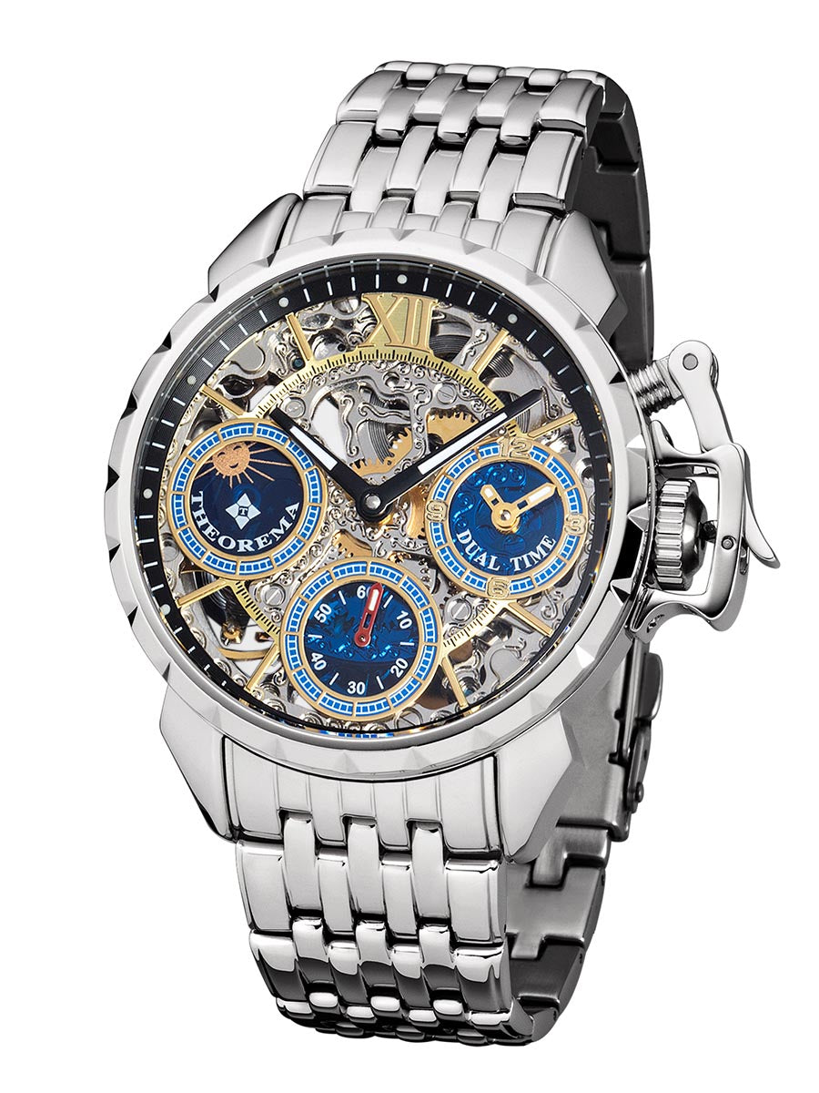 Dual-time Oman by Theorema Germany GM-108-8 | Silver |