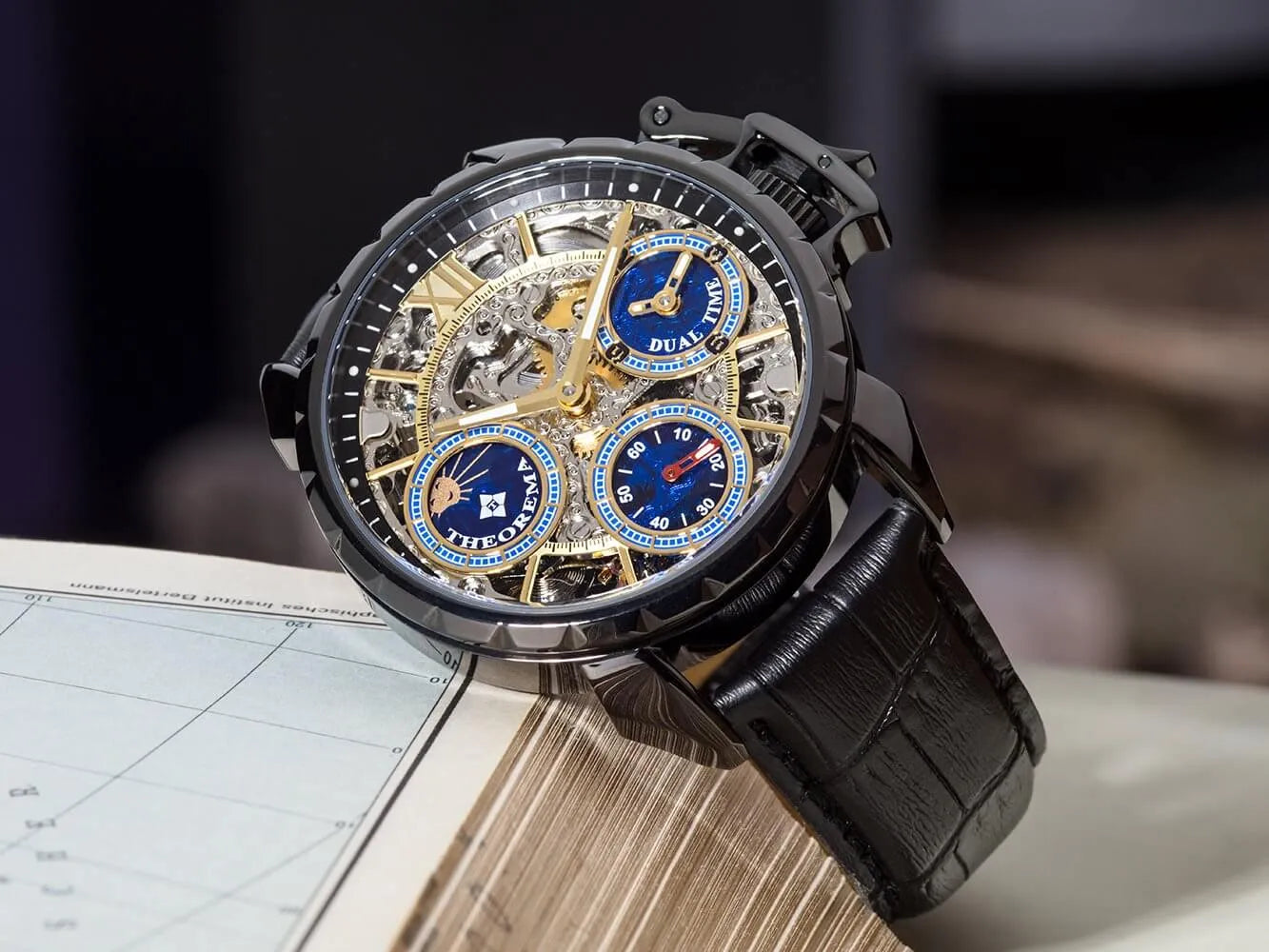 Dual-time Oman by Theorema Germany GM-108-4 | Black |