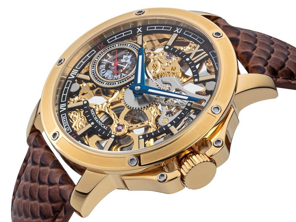 See-through skeleton Lagos by Theorema, Germany  GM-113-4 |Gold|
