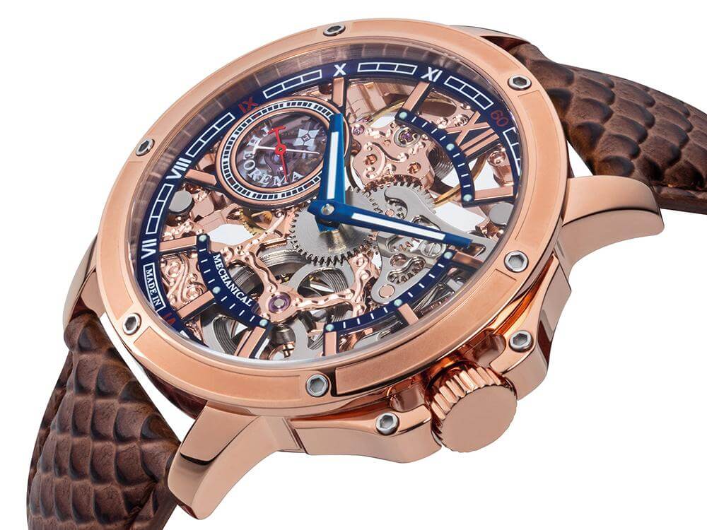 See-through skeleton Lagos by Theorema, Germany GM-113-6 |Rose|