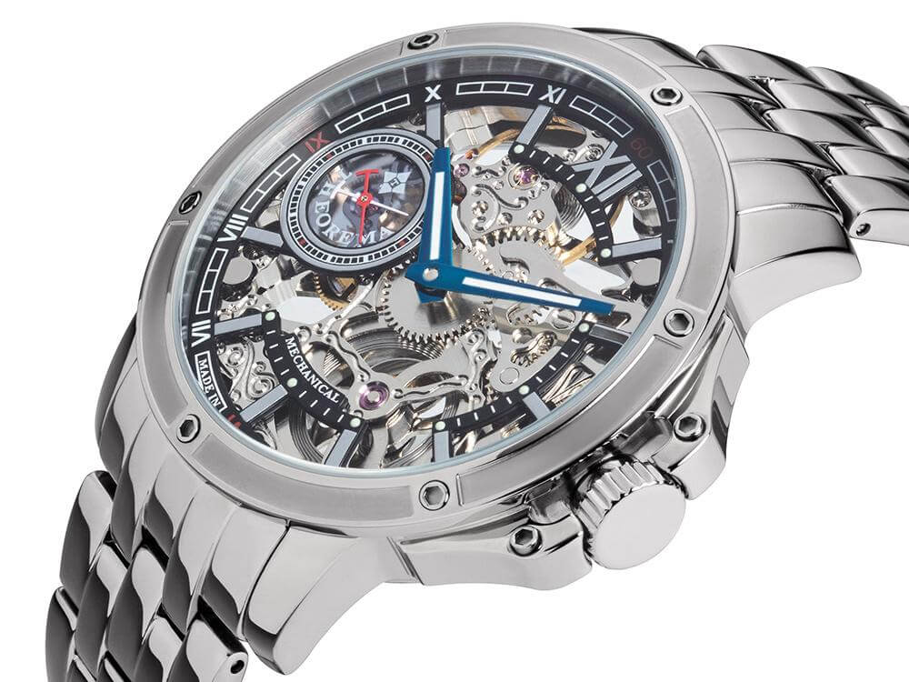 See-through skeleton Lagos by Theorema, Germany GM-113-8 |Silver|