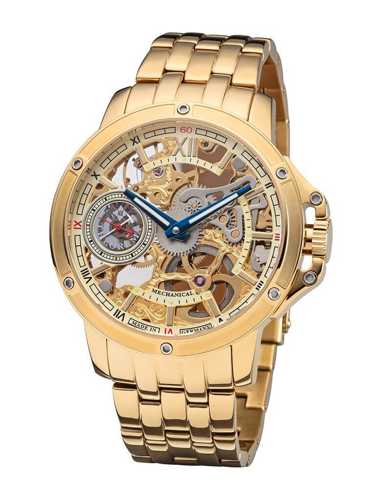 See-through skeleton Lagos by Theorema, Germany GM-113-9 |Gold|