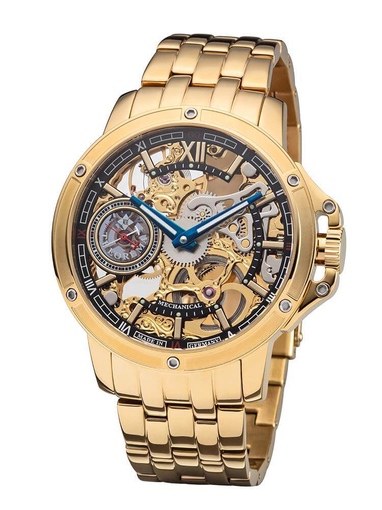 See-through skeleton Lagos by Theorema, Germany GM-113-10 |Gold|