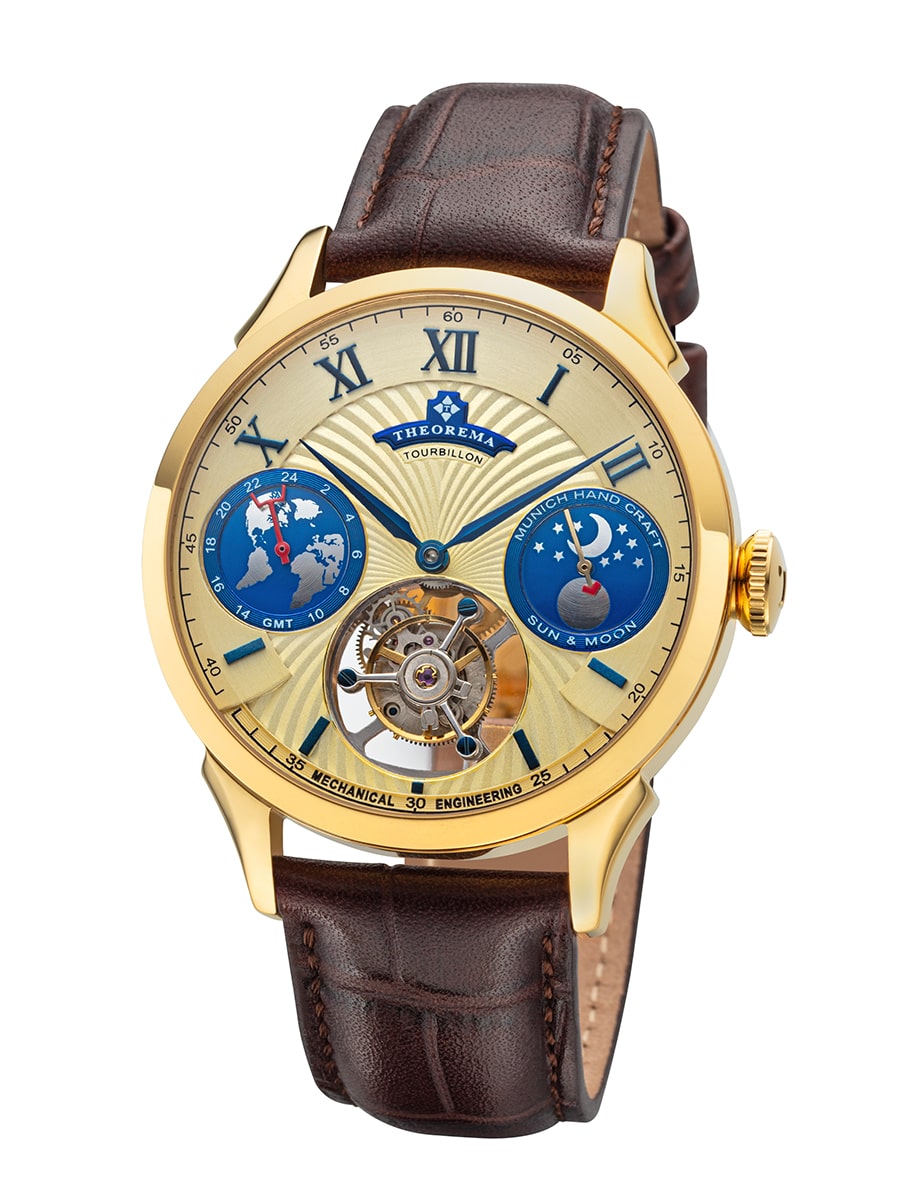 Limited Edition. Lugano Tourbillon by Theorema Germany - GM-904-3 |Gold|