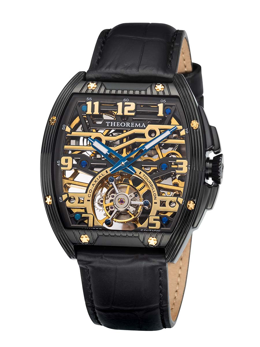 Limited Edition. Co-axial St. Moritz Tourbillon by Theorema Germany - GM-907-6 |Black|