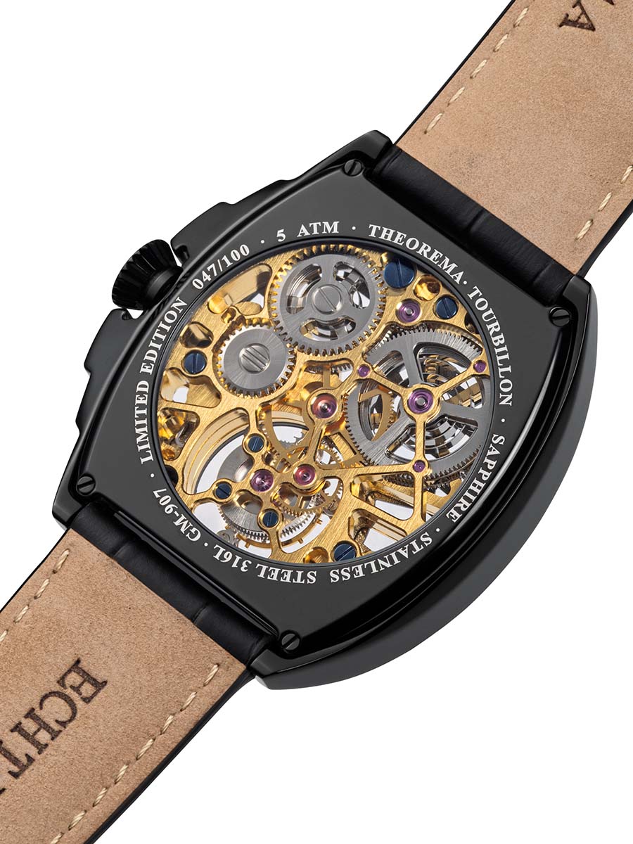 Limited Edition. Co-axial St. Moritz Tourbillon by Theorema Germany - GM-907-6 |Black|