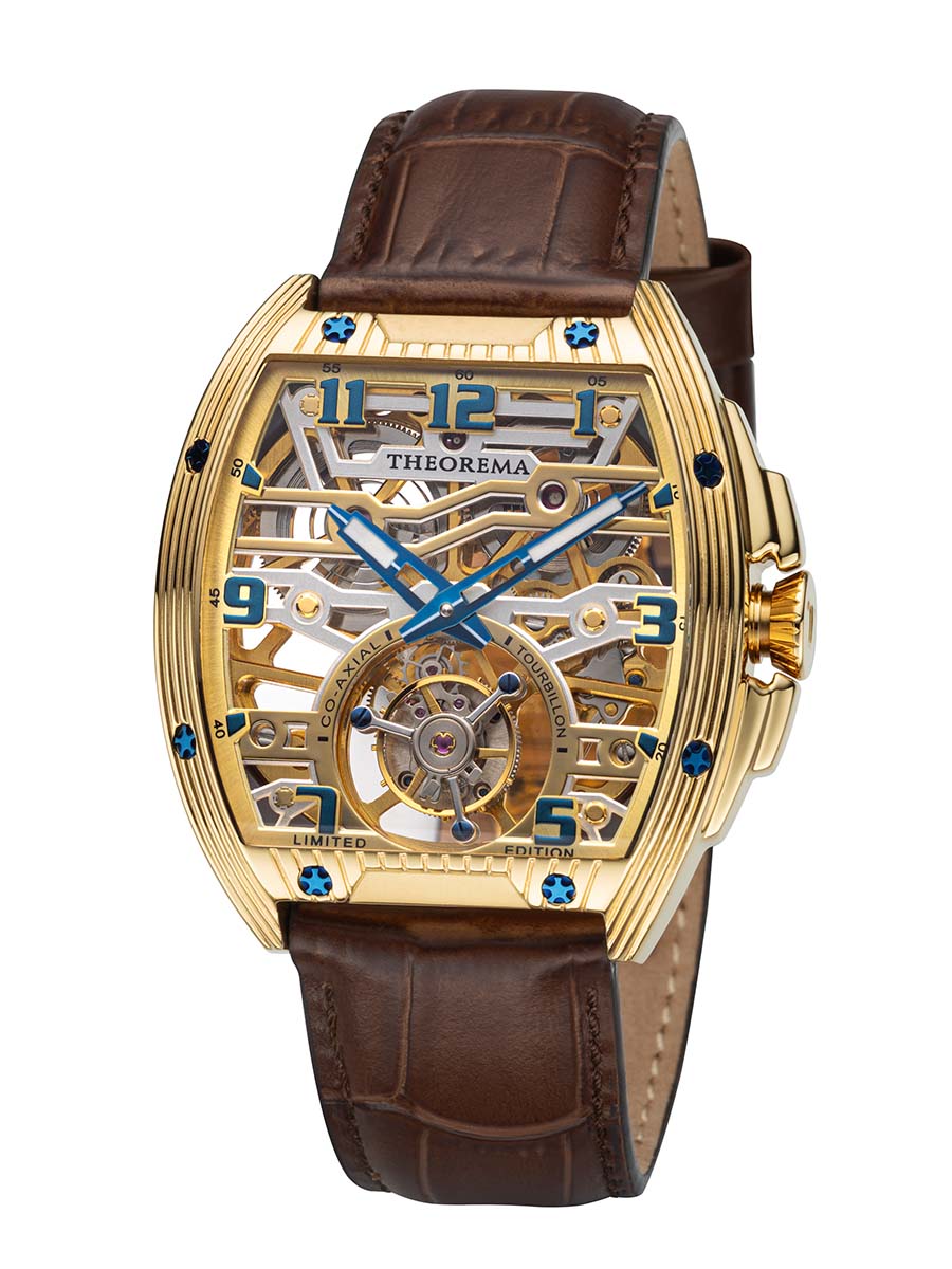 Limited Edition. Co-axial St. Moritz Tourbillon by Theorema Germany - GM-907-3 |Gold|