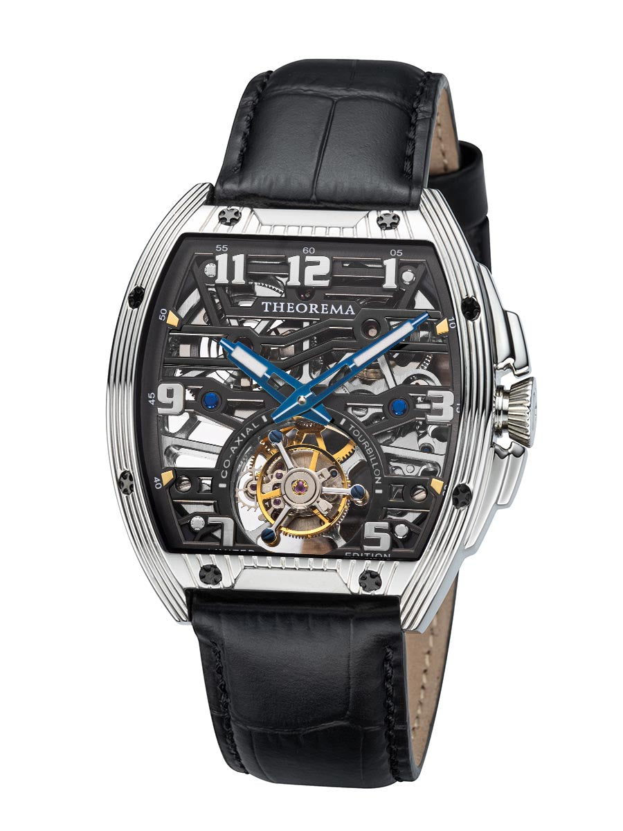 Limited Edition. Co-axial St. Moritz Tourbillon by Theorema Germany - GM-907-2 |Silver|