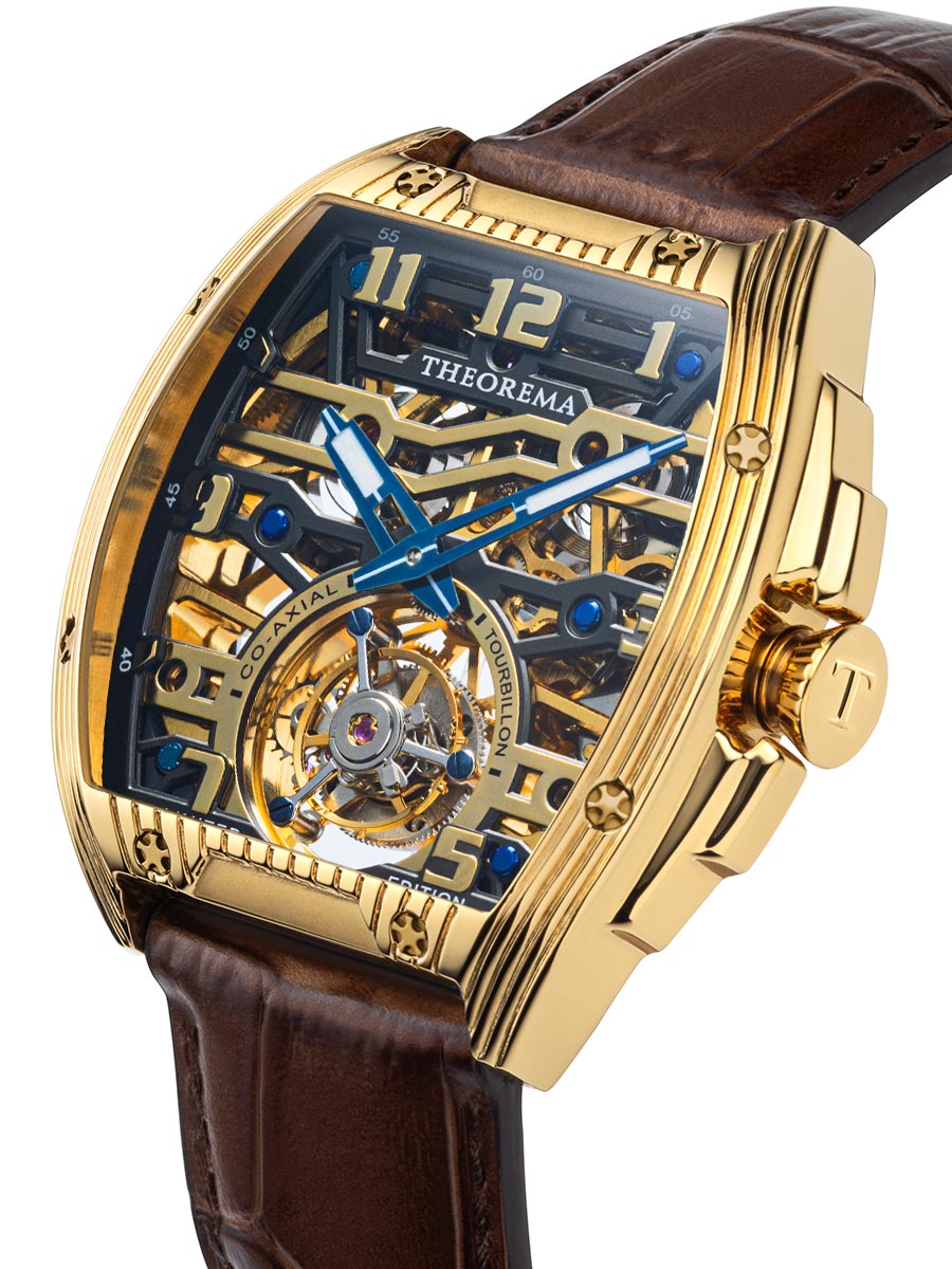 Limited Edition. Co-axial St. Moritz Tourbillon by Theorema Germany - GM-907-4 |Gold|