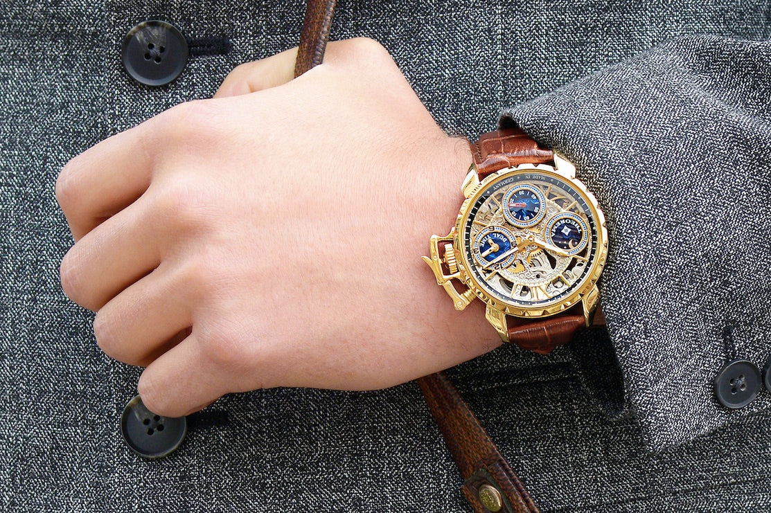 Dual-time Oman by Theorema Germany GM-108-3 | Gold |