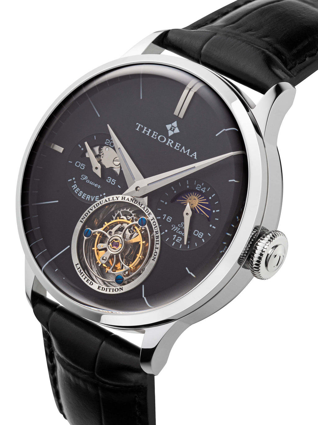 Bern Automatic Tourbillon Theorema - GM-906-2 | Silver | Handmade Watch
