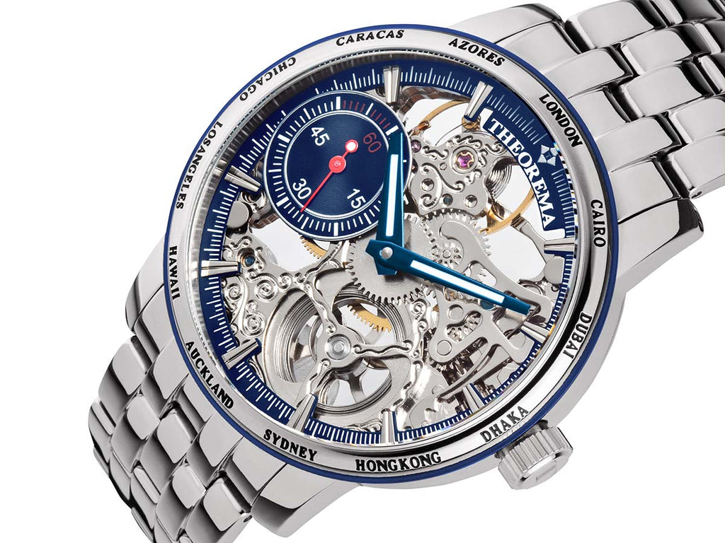 See-through Skeleton Toronto by Theorema, Germany - GM-106-8 |Silver|