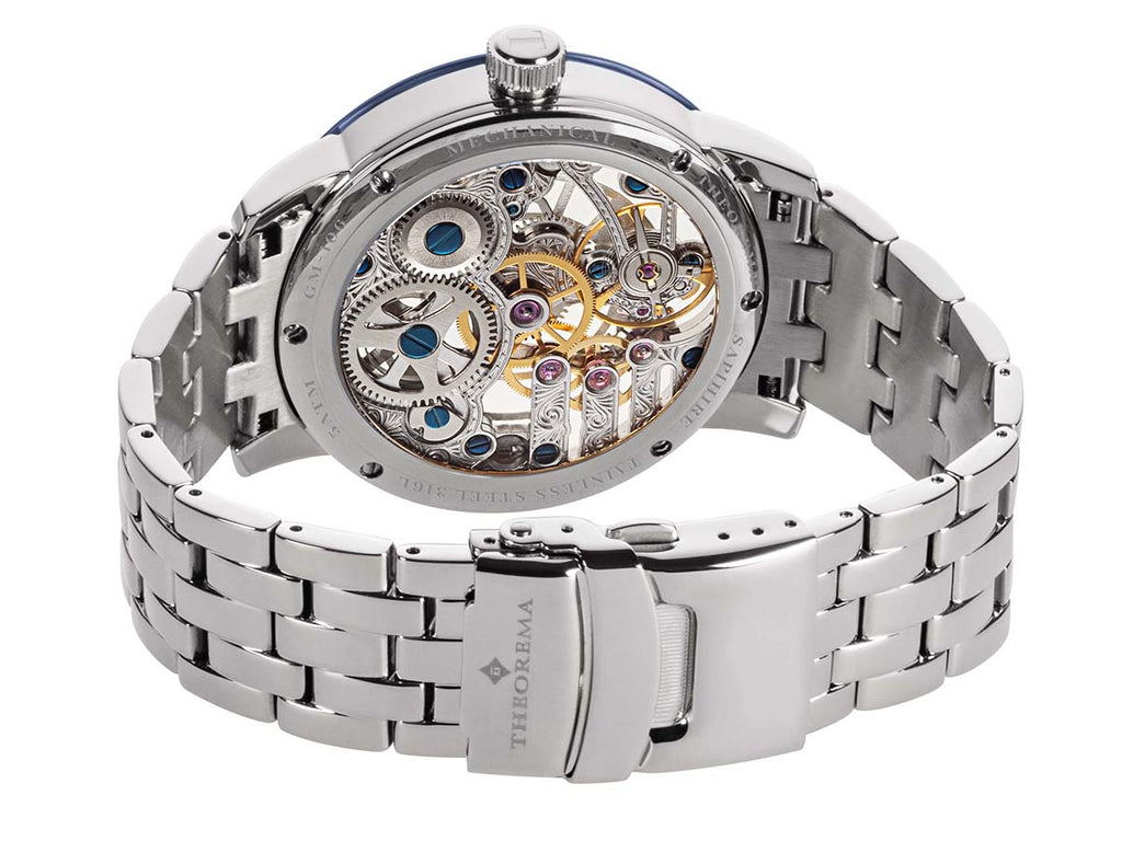 See-through Skeleton Toronto by Theorema, Germany - GM-106-7 |Silver|
