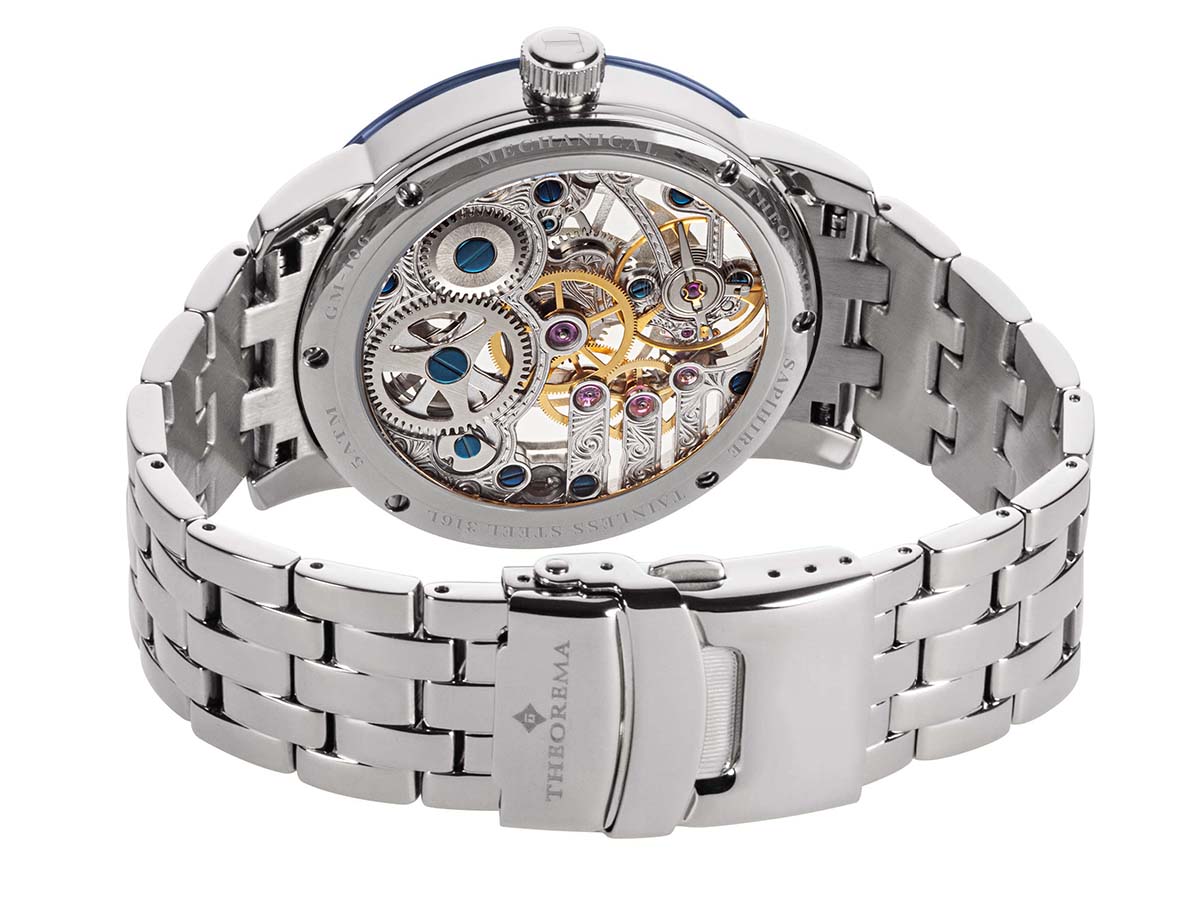 See-through Skeleton Toronto by Theorema, Germany - GM-106-7 |Silver|