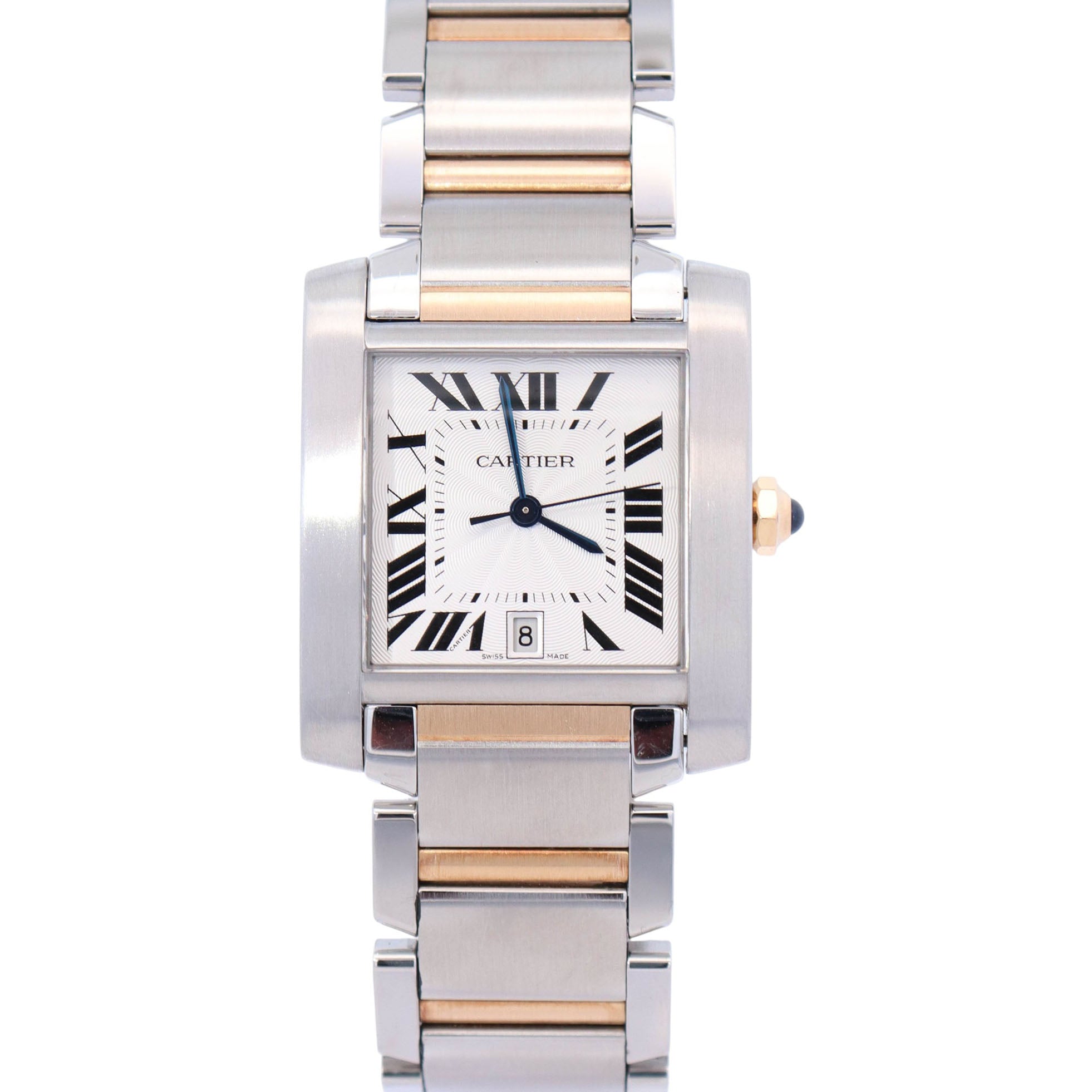 Cartier Tank Francaise 25mm Ivory Dial Watch Ref#W51005Q4